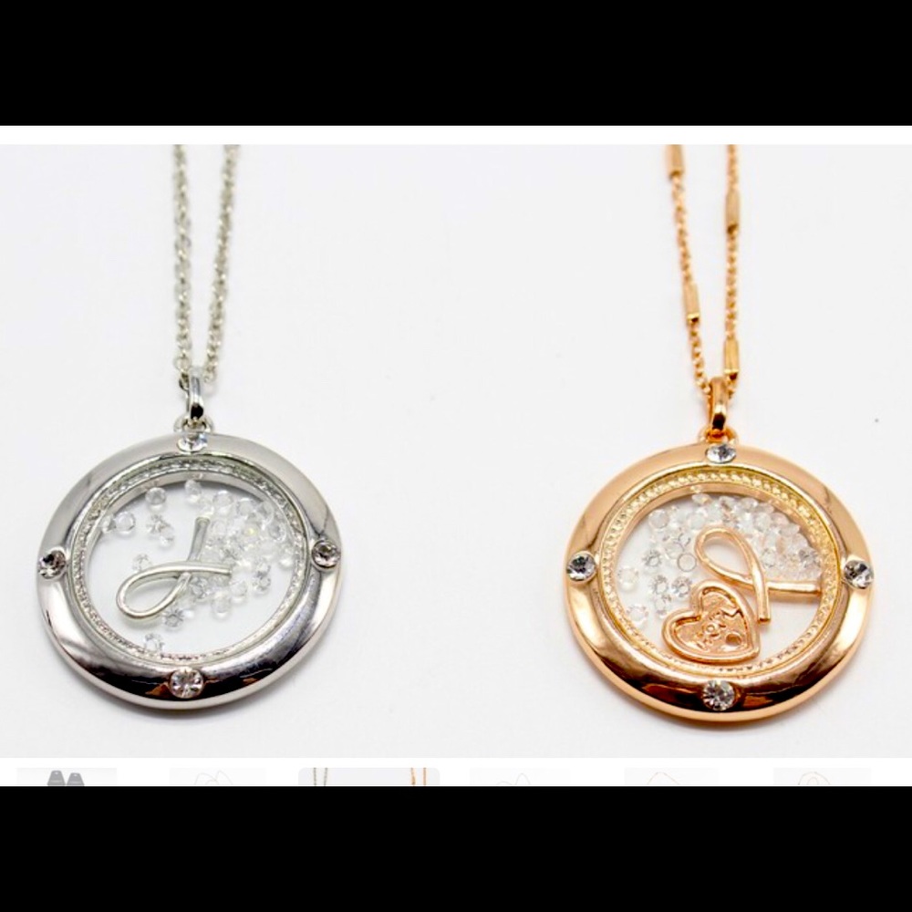 🌹Breast Cancer Awareness Trinket Necklaces